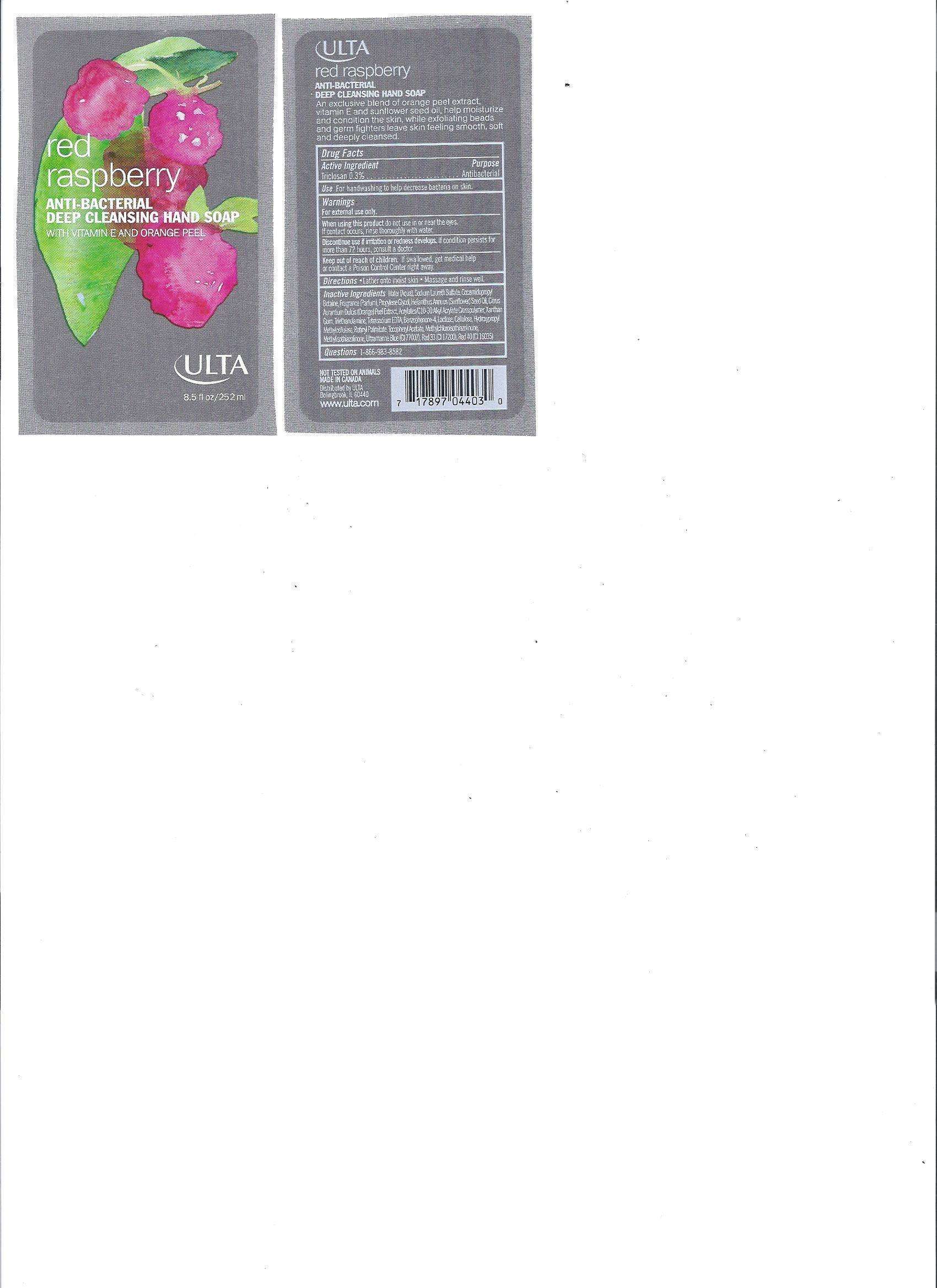 Ulta Red Raspberry Anti-Bacterial Deep Cleansing